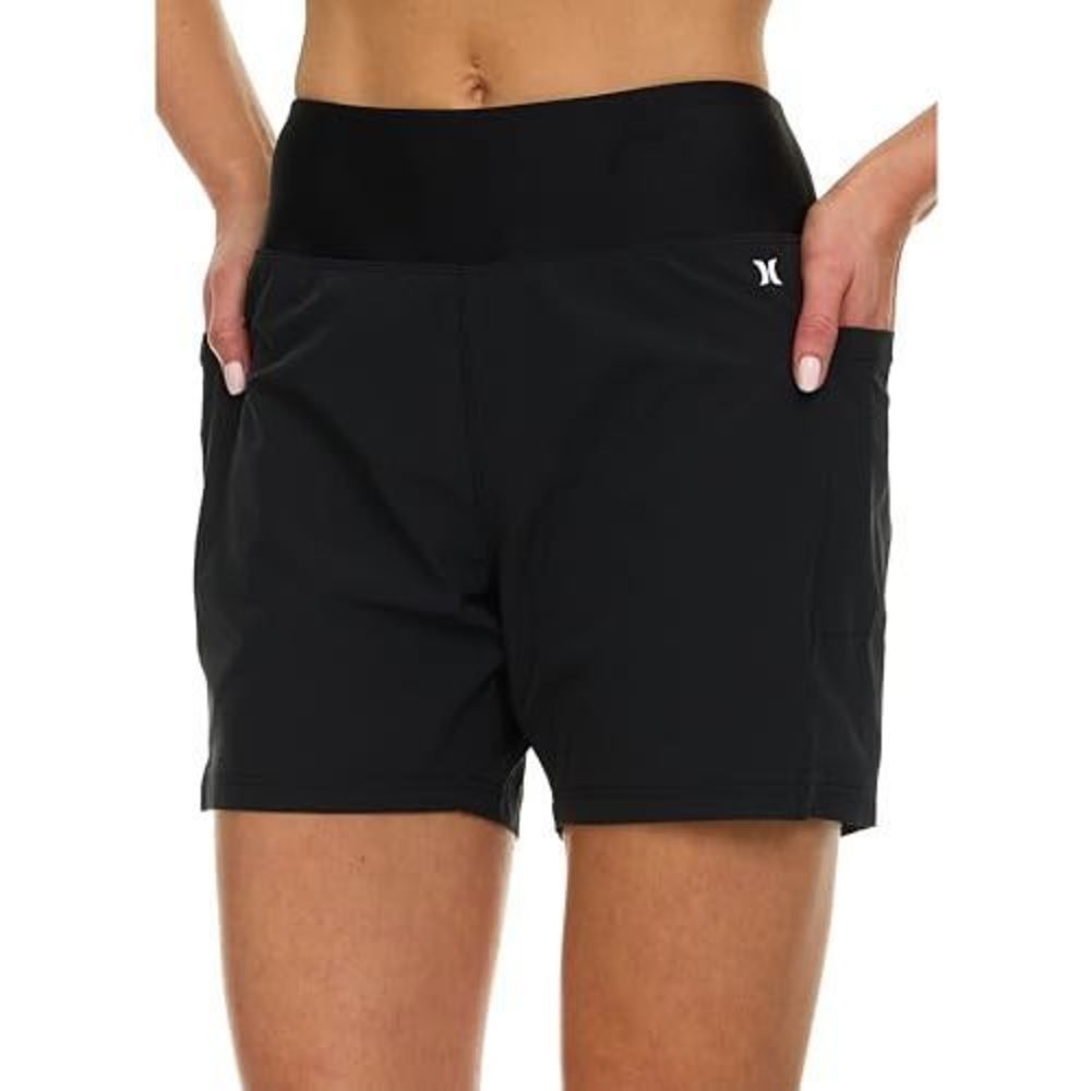 NEW Hurley High Waisted Swim Shorts Women, 5" Board Shorts with Pockets & Inner